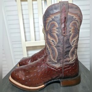 Dan Post Alamosa Exotic Ostrich Cowboy Certified Boots DP3875 Men's Size 9.5 EW